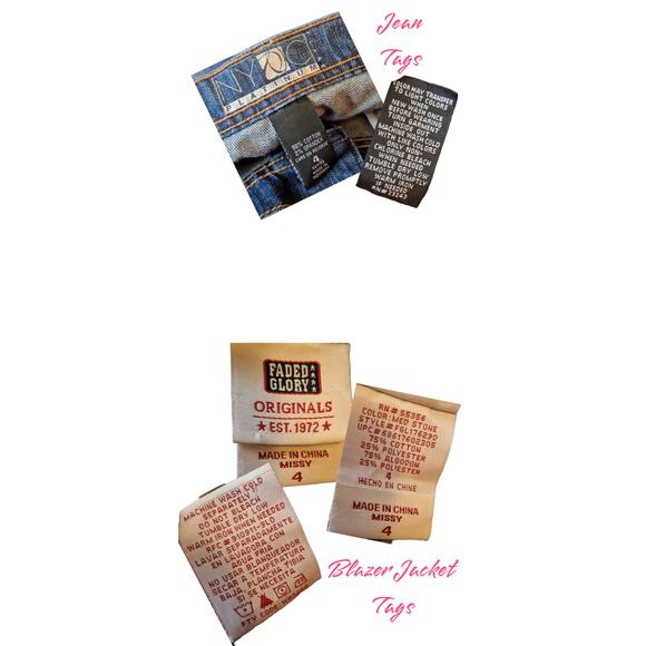 Vintage Canadian Tuxedo Denim Jean Outfit Y2k Floral Embroidered Women 4 Small - Picture 5 of 9